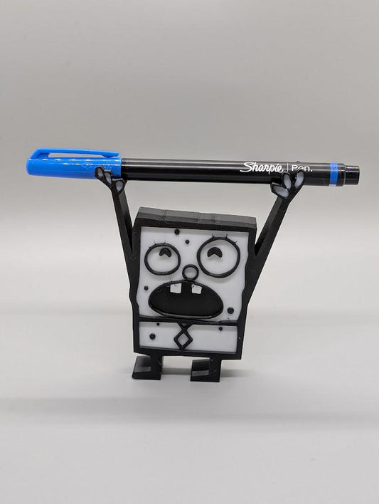 DoodleBob Pencil Holder | Funny SpongeBob Desk Organizer | 3D Printed Office Supply Caddy | Cartoon Gift for Artists & Students